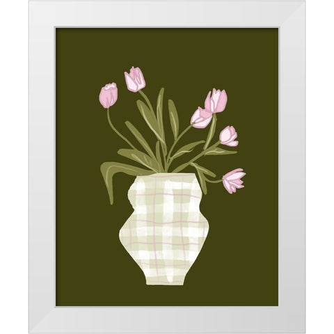 The Daily Tulip III White Modern Wood Framed Art Print by Sizemore, Natalie