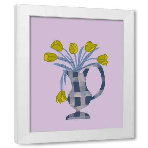 The Daily Tulip IV White Modern Wood Framed Art Print by Sizemore, Natalie