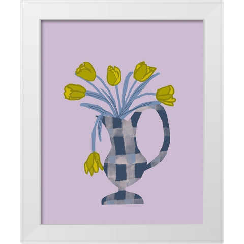The Daily Tulip IV White Modern Wood Framed Art Print by Sizemore, Natalie