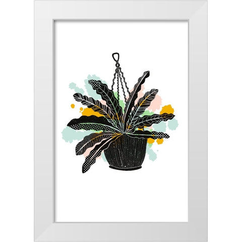Plant Pop III White Modern Wood Framed Art Print by Ewer, Rebekah