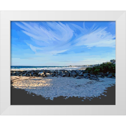A Day on the Coast White Modern Wood Framed Art Print by Kalina, Emily