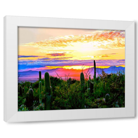 Arizona Sunset White Modern Wood Framed Art Print by Kalina, Emily