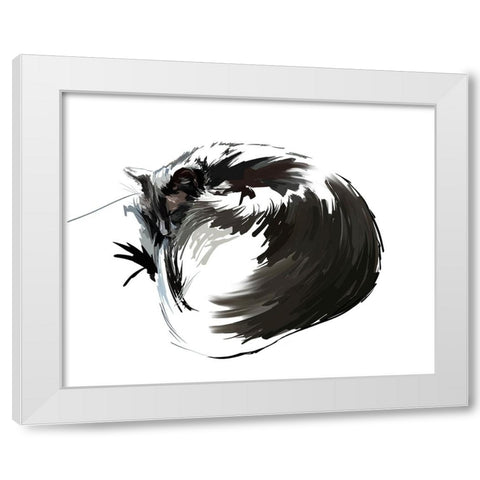Asher II White Modern Wood Framed Art Print by Kalina, Emily