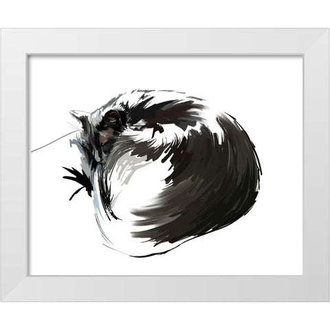 Asher II White Modern Wood Framed Art Print by Kalina, Emily