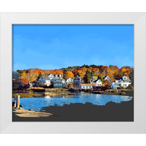 Boothbay  II White Modern Wood Framed Art Print by Kalina, Emily