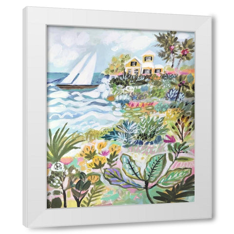 Island Cove White Modern Wood Framed Art Print by Fields, Karen