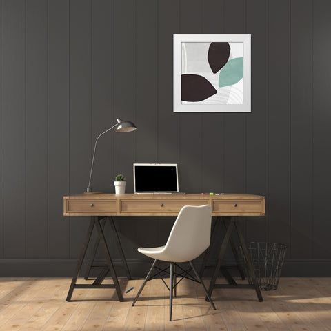 Shapes n Lines Abstract  I White Modern Wood Framed Art Print by Aldridge, Ashley