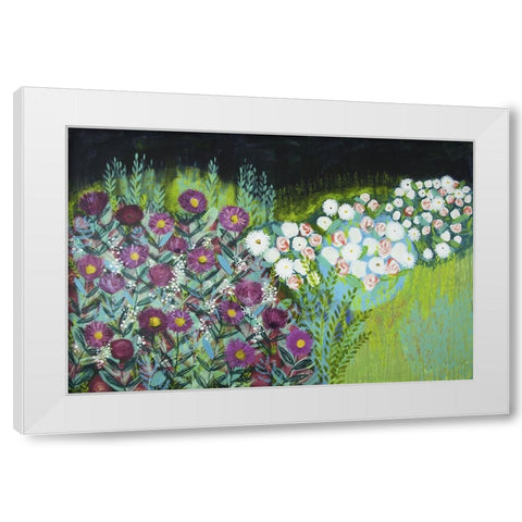 Midnight Landscape Dream I White Modern Wood Framed Art Print by Hampe, Shelley