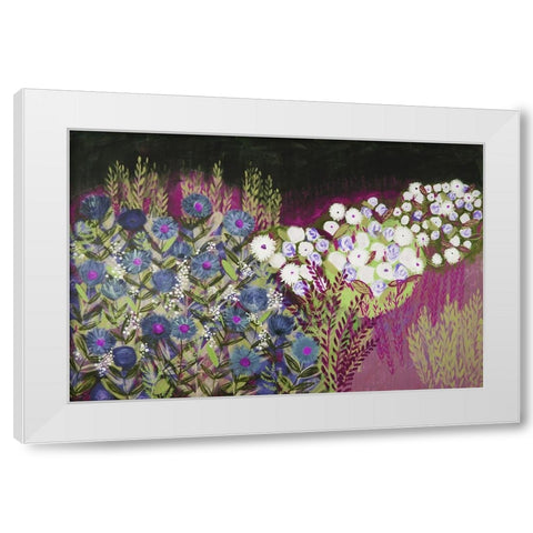 Midnight Landscape Dream II White Modern Wood Framed Art Print by Hampe, Shelley