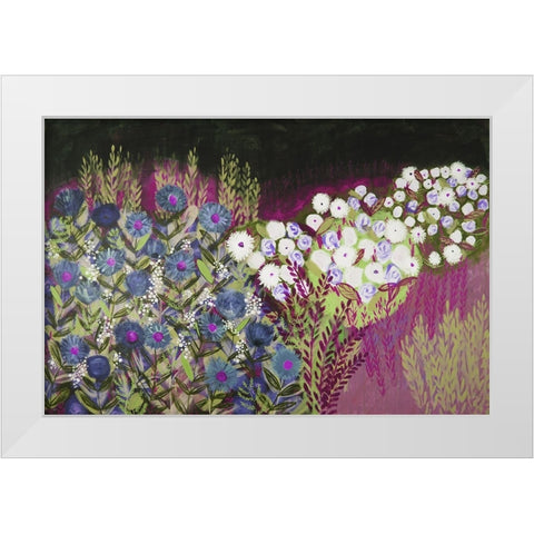 Midnight Landscape Dream II White Modern Wood Framed Art Print by Hampe, Shelley