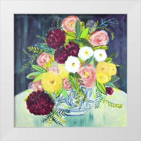 Poetic Arrangement I White Modern Wood Framed Art Print by Hampe, Shelley