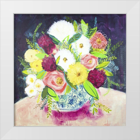 Poetic Arrangement II White Modern Wood Framed Art Print by Hampe, Shelley