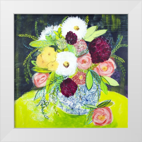 Poetic Arrangement IV White Modern Wood Framed Art Print by Hampe, Shelley