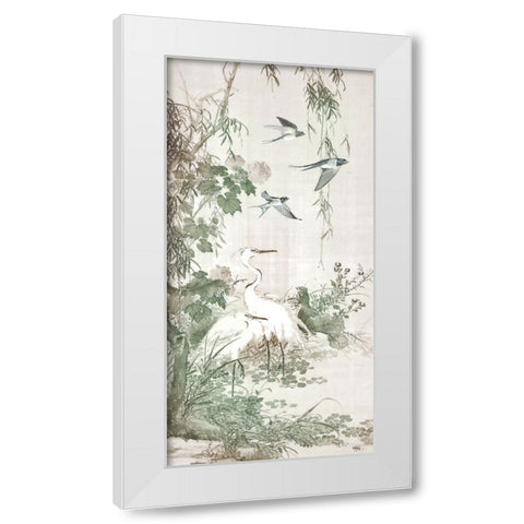 Chinoiserie Panel II White Modern Wood Framed Art Print by Hunziker, Steve
