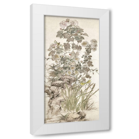 Chinoiserie Panel III White Modern Wood Framed Art Print by Hunziker, Steve
