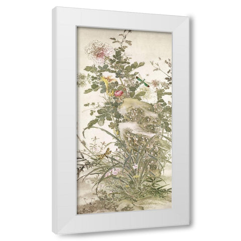 Chinoiserie Panel IV White Modern Wood Framed Art Print by Hunziker, Steve