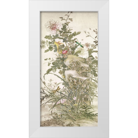 Chinoiserie Panel IV White Modern Wood Framed Art Print by Hunziker, Steve