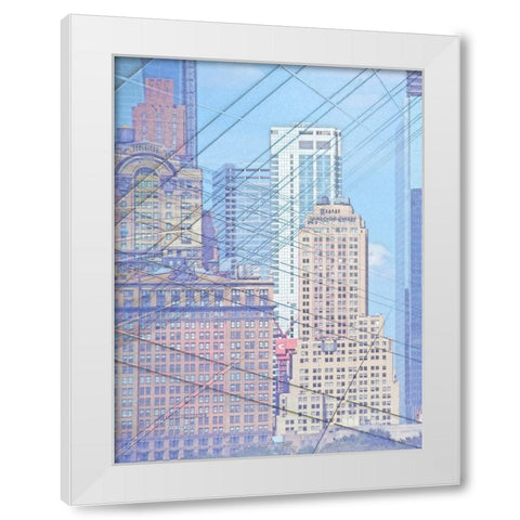 Cityworks I White Modern Wood Framed Art Print by Hunziker, Steve
