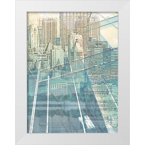 Cityworks IV White Modern Wood Framed Art Print by Hunziker, Steve
