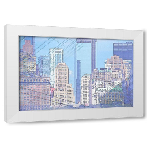 Cityworks V White Modern Wood Framed Art Print by Hunziker, Steve