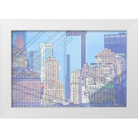 Cityworks V White Modern Wood Framed Art Print by Hunziker, Steve