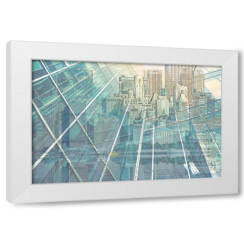 Cityworks VI White Modern Wood Framed Art Print by Hunziker, Steve