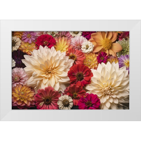 Dahlia Dream Scape  I White Modern Wood Framed Art Print by McLean, Leah