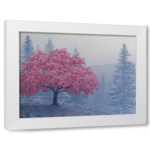 A Tree of a Different Color  I White Modern Wood Framed Art Print by Courtney, Richard