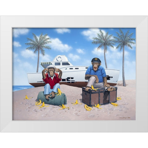 Bored Fearless Crew  I White Modern Wood Framed Art Print by Courtney, Richard