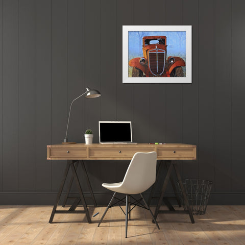 See No Evil Hear No Evil Squeak No Evil White Modern Wood Framed Art Print by Courtney, Richard