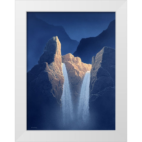 Solitude Mountain II White Modern Wood Framed Art Print by Courtney, Richard