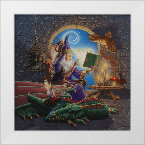 Wizards Lair White Modern Wood Framed Art Print by Courtney, Richard