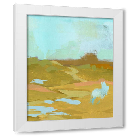 Folk Hills I White Modern Wood Framed Art Print by Green, Jacob