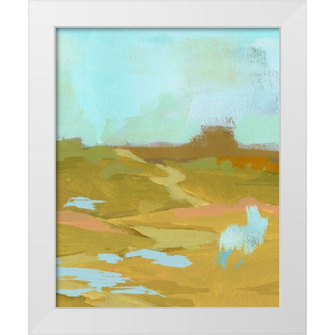 Folk Hills I White Modern Wood Framed Art Print by Green, Jacob