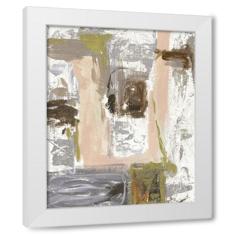 Facets I White Modern Wood Framed Art Print by Wang, Melissa