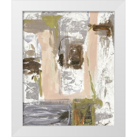 Facets I White Modern Wood Framed Art Print by Wang, Melissa