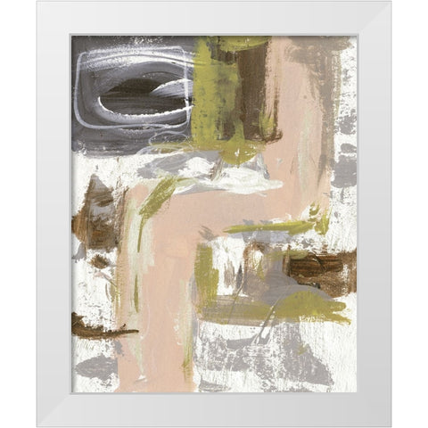 Facets IV White Modern Wood Framed Art Print by Wang, Melissa