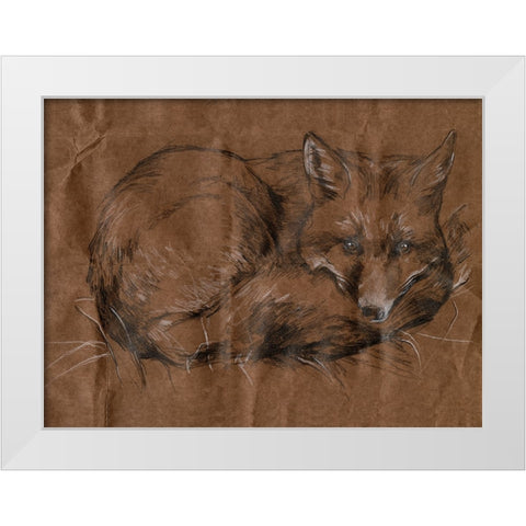 Crafty Fox I White Modern Wood Framed Art Print by Parker, Jennifer Paxton