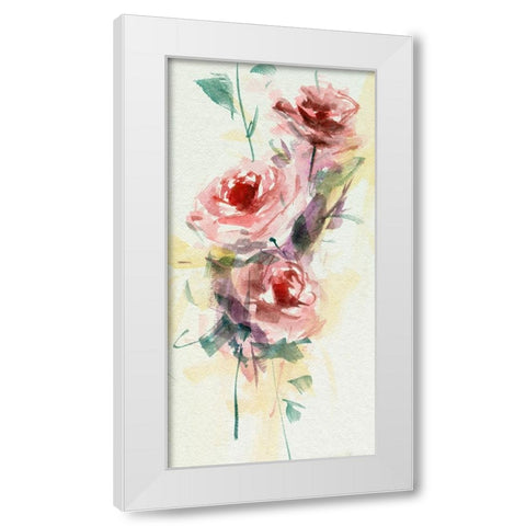 Rosa Flora III White Modern Wood Framed Art Print by Wang, Melissa