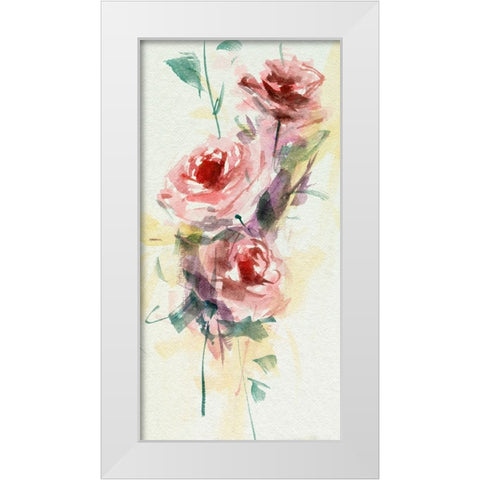 Rosa Flora III White Modern Wood Framed Art Print by Wang, Melissa