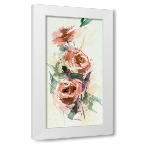 Rosa Flora IV White Modern Wood Framed Art Print by Wang, Melissa