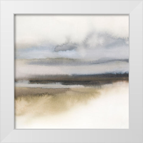 Misty Greyland I White Modern Wood Framed Art Print by Popp, Grace