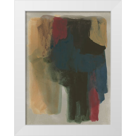 Dark Swath I White Modern Wood Framed Art Print by Vess, June Erica