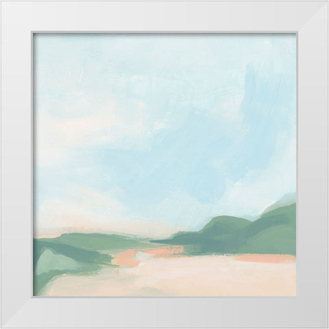 Sandbar Cameo I White Modern Wood Framed Art Print by Vess, June Erica