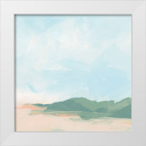 Sandbar Cameo III White Modern Wood Framed Art Print by Vess, June Erica