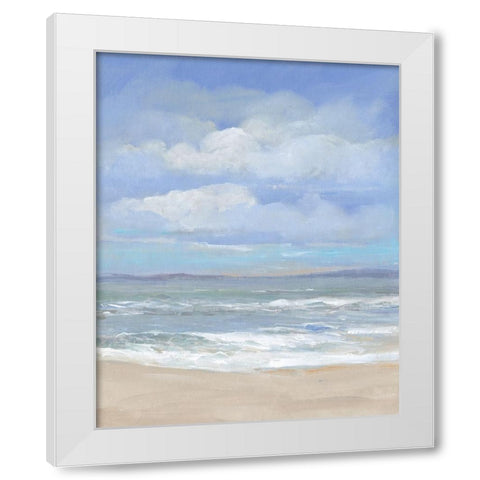 High Tide Beach I White Modern Wood Framed Art Print by OToole, Tim