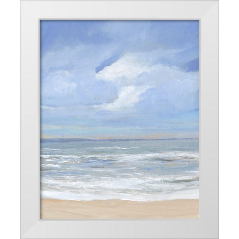 High Tide Beach II White Modern Wood Framed Art Print by OToole, Tim