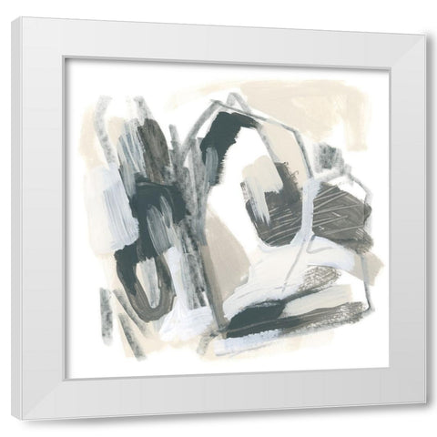 Neutral Capacity I White Modern Wood Framed Art Print by Vess, June Erica