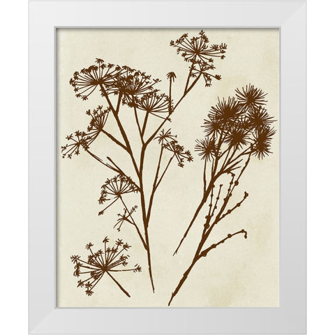 Spray Silhouettes II White Modern Wood Framed Art Print by Vision Studio