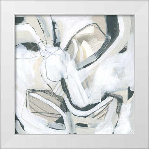 Twine I White Modern Wood Framed Art Print by Vess, June Erica